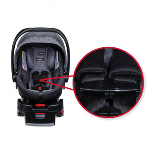 The defective chest clip on the recalled B-Safe 35 infant car seat