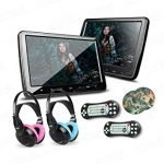 XTRONS HD digital screen DVD player for car headrest with built-in Infrared and FM transmitters