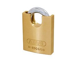 A lock with a closed shackle 