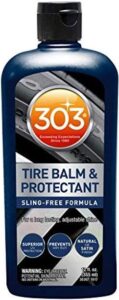 303 Products (30387) Automotive Tire Balm and Protectant - Sling Free Formula - for A Long Lasting Adjustable Shine - Natural OR Satin Finish - Prevents Dry Rot. best tire balm for dry rot, best tire balm and protectant. best tire dressing to prevent dry rot 303