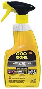 Goo Gone interior and exterior auto cleaner, removes tar, bugs and stickers, best way to remove adhesive from car paint, best way to get rid of sticker residue